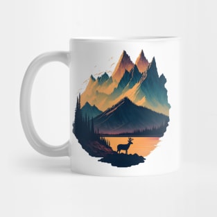 White Tail Deer Buck - Sunset Mountain Mug